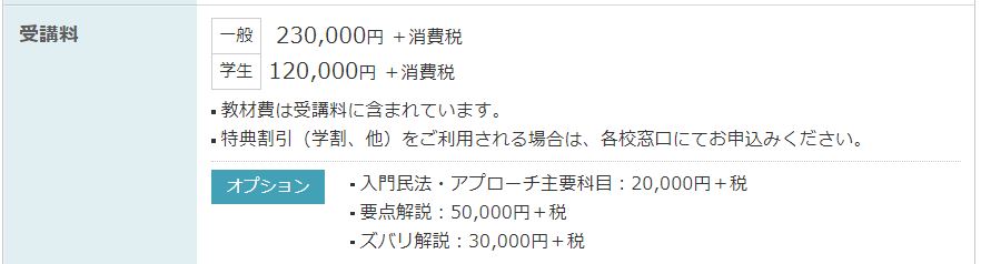 受講料　23万円と税